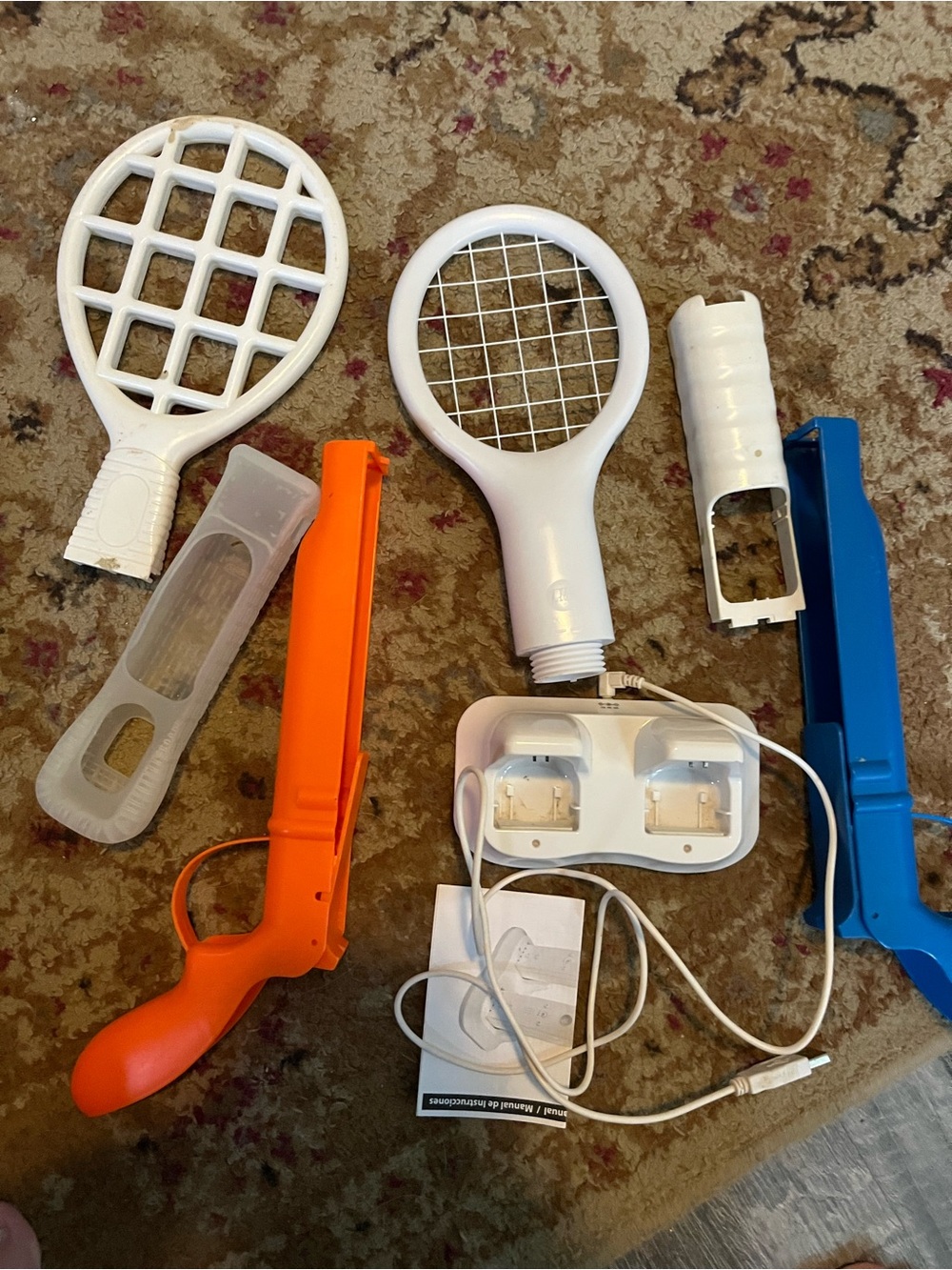 Nintendo Wii Accessory Bundle - Tennis Rackets, Zappers, and Charging Dock